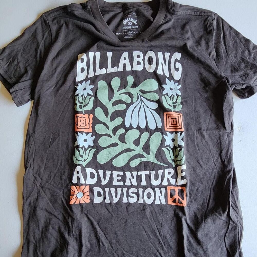 Billabong Women's Black and Grey T-shirt